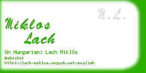 miklos lach business card